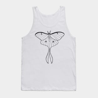 Minimalistic Luna Moth Design Tank Top